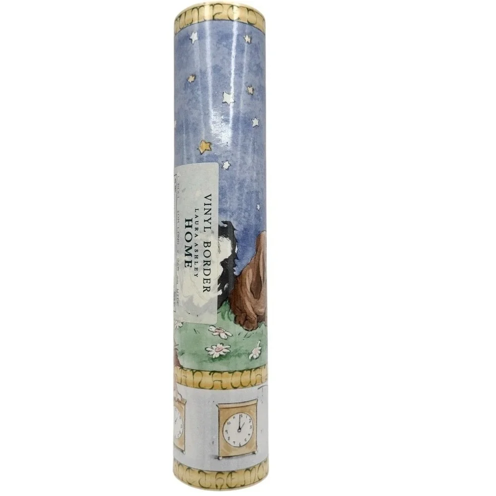 Vintage Laura Ashley UK Hey Diddle Diddle Storybook Nursery Wallpaper Border 32'
